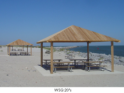 Square Wood Shade Structures